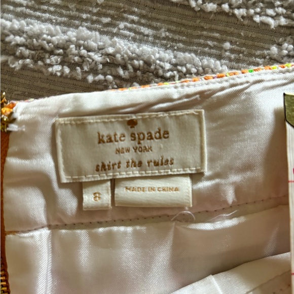 Kate spade tweed Pamela neon skirt 8 - Picture 9 of 12